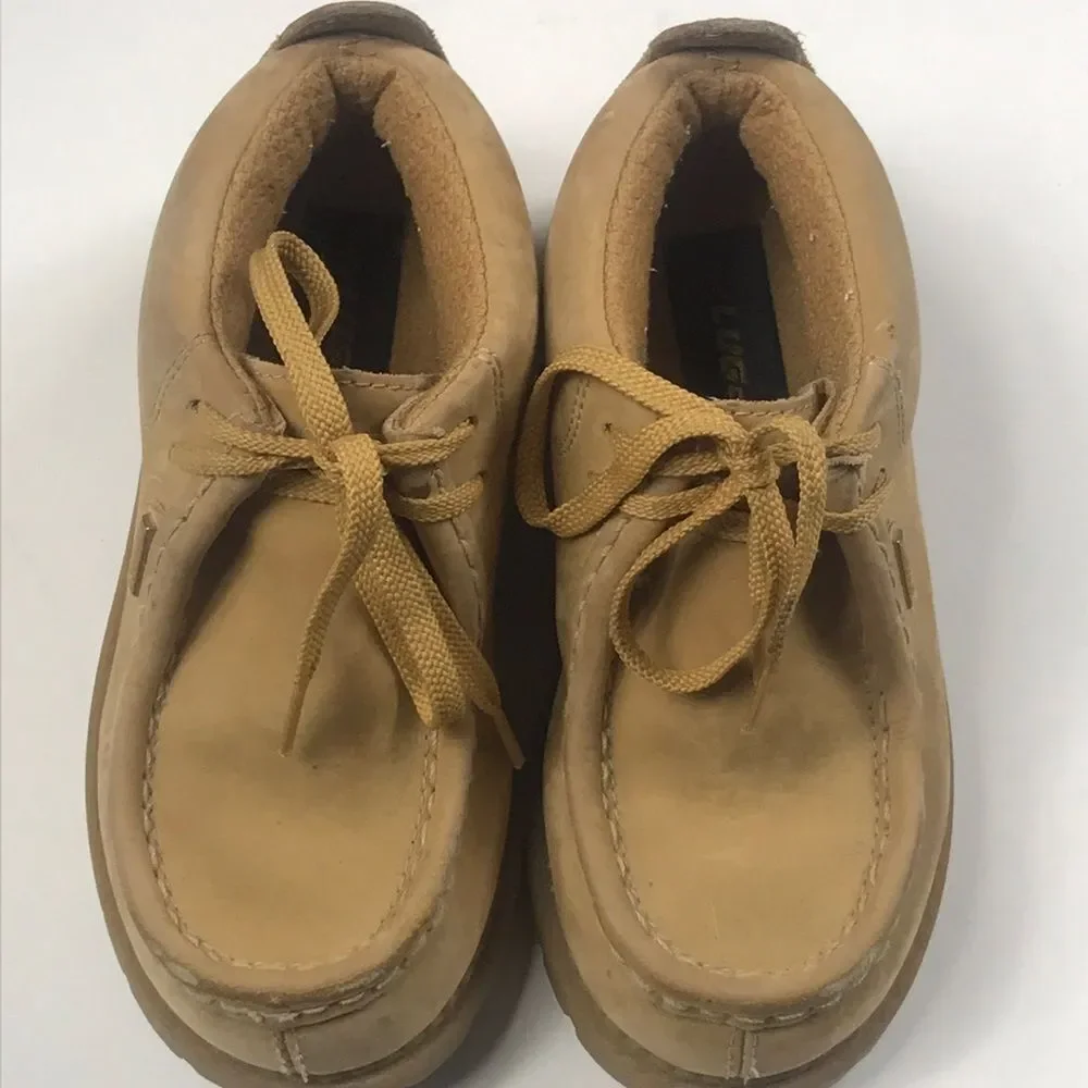 VTG, NY LUG CO LEATHER KIDS SHOES BOOTS SIZE 10